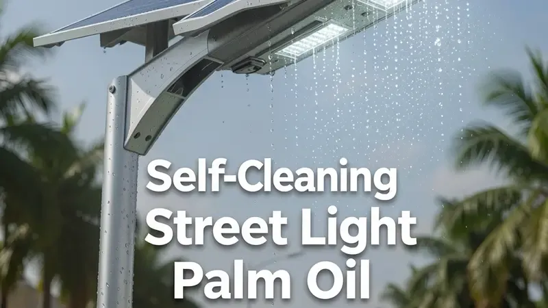 self cleaning street light palm oil